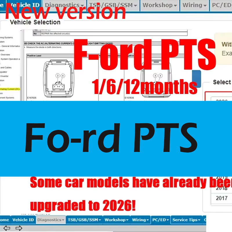 Workshop Tools Online - 2026 Online-Konto für F-ord PTS Auto-Reparatursoftware