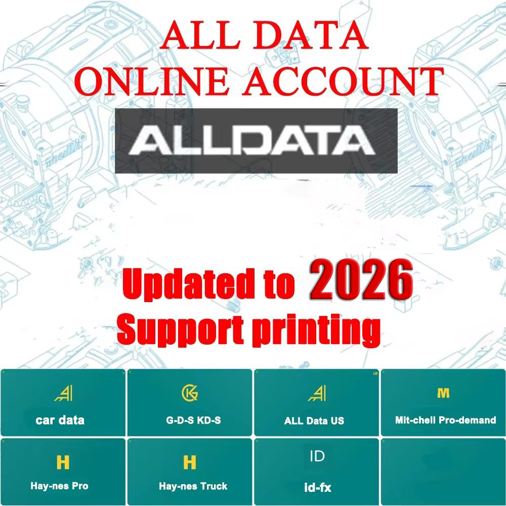 Workshop Tools Online - 2026 Alldata Reparatur-Software Vollversion Online-Konto Alle