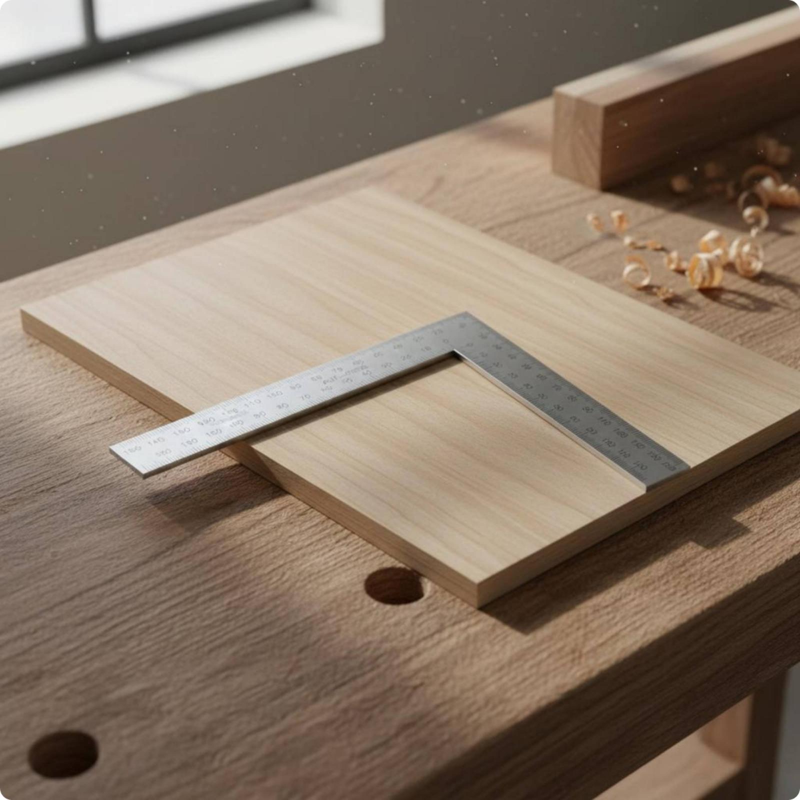 Workshop Layout Tools - Winkelmesslineal aus Edelstahl, rechtwinkliger Zimmermanns-Winkellineal, leicht