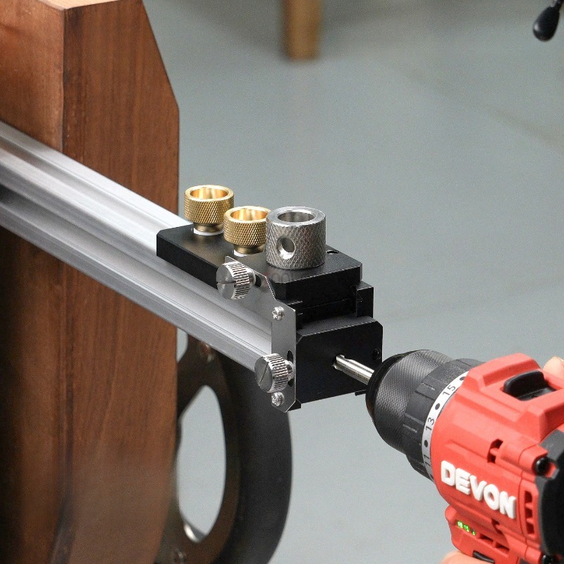 Dowel Jig Kit - 20/30/40 Aluminiumprofil-Bohrführungsschiene: Bohrlehre und Lochzange für