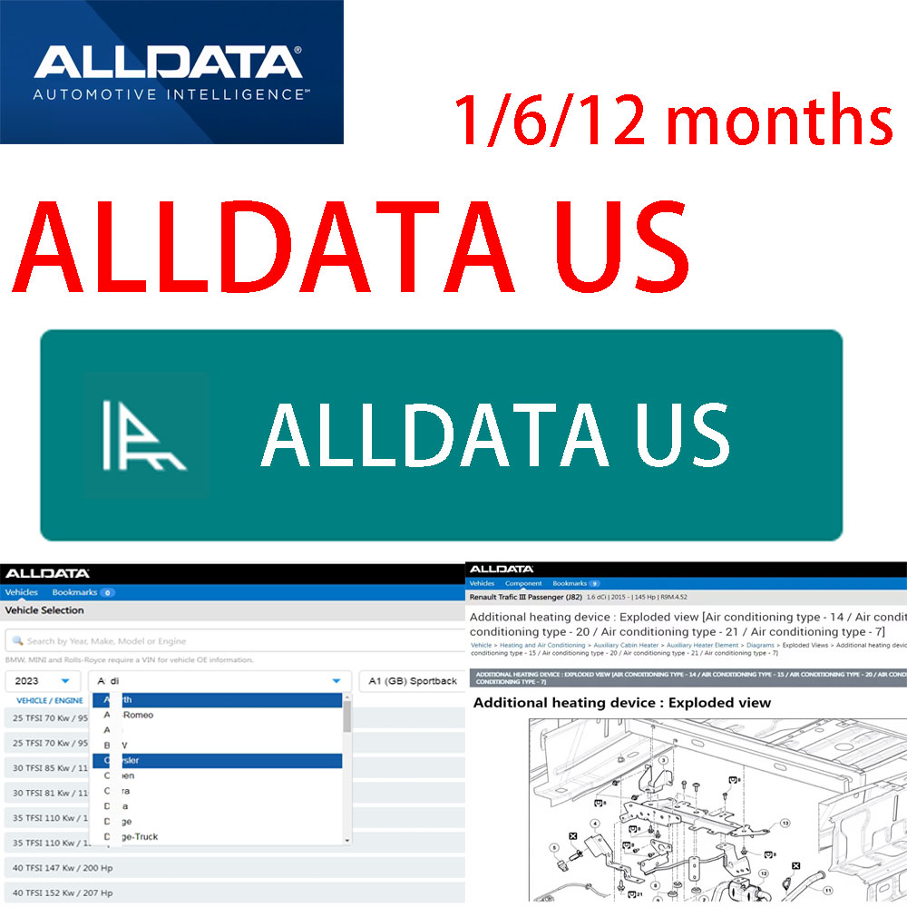 Workshop Tools Online - Neueste Alldata US Vollversion Online Login-Konto