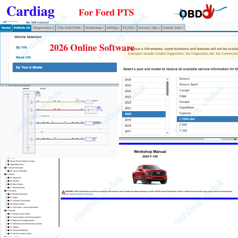 2026 Ford PTS Online-Software: – Workshop Tools Online Bewertung und Preis